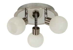 Lampa przysufitowa plafon ALABASTER 3xG9 40W SATYNA+CHROM