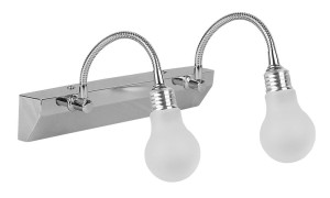 Nowoczesny kinkiet podwójny ACRYLIC LED 2X2W CHROM BIAŁY