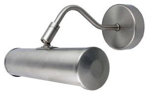 Srebrny kinkiet nad lustro REINOR 1 1XE14 25W OBRAZOWY SATYNA