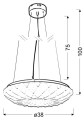 LAMPAMI - srebrna lampa wisząca szkic