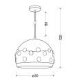 LAMPAMI - czarna lampa wisząca szkic