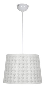 Biała lampa wisząca pojedyncza 1xE27 60W ORLANDO KRATKA