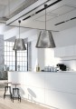 LAMPAMI - lampa wisząca nowoczesna, lampa srebrna nowoczesna, lampa do jadalni, duża lampa nad stół