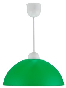 Zielona lampa wisząca 1xE27 60W plastik MIKA
