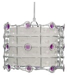 Ozdobna lampa wisząca z kryształkami 1xE27 40W SENECA 30 FIOLET + LINKA 85-10523