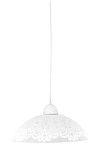 Klasyczna biała lampa wisząca 1xE27 60W BILBAO 30