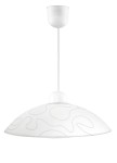 Klasyczna biała lampa wisząca 1xE27 60W MALIBU 40