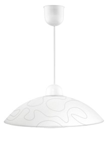 Klasyczna biała lampa wisząca 1xE27 60W MALIBU 40