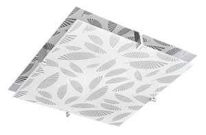Plafon sufitowy kwadratowy FIKUS 36X36 2XE27 60W CHROM 