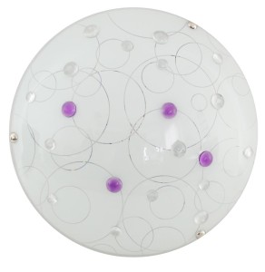 Plafon sufitowy ledowy okrągły kryształki fiolet 30 cm 10W 6500K ASTRO LED