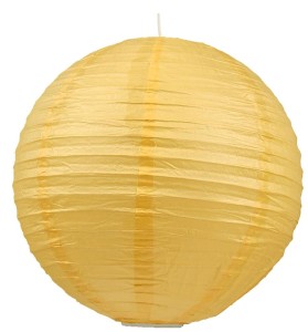 Żółty abażur papierowy kokon kula 50 cm