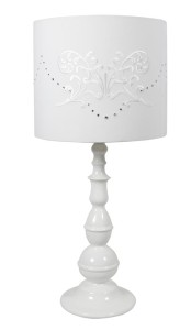Biała lampa stołowa 1xE27 60W LANS