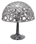 Srebrna lampka stołowa glamour H-46 1xE27 60W LAME CHROM