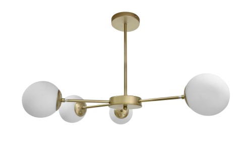 LAMPAMI - lampa wisząca sufitowa, złota lampa do salonu, lampa klosze szklane kule