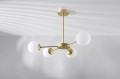 LAMPAMI - lampa wisząca sufitowa, złota lampa do salonu, lampa klosze szklane kule