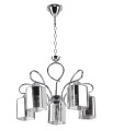 LAMPAMI - nowoczesna lampa wisząca sufitowa, designerska lampa wisząca, srebrna lampa do salonu