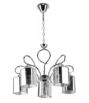 Nowoczesna lampa wisząca srebrna 5xE27 40W ITALO