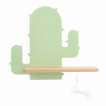 Lampa dziecięca kinkiet zielony 4000K 4W LED CACTUS KIDS z przewodem