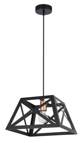 LAMPAMI - lampa wisząca nowoczesna, czarna lampa wisząca, lampa korytarz, lampa loftowa, żyrandol loftowy