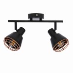 Lampa sufitowa czarny z miedzianym 2xE14 40W NERIA
