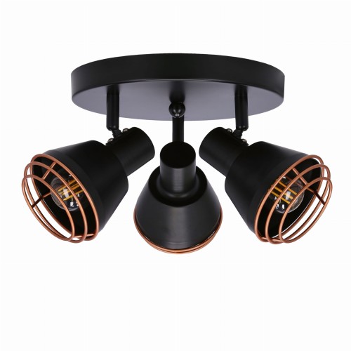 LAMPAMI - lampa sufitowa nowoczesna, czarna lampa sufitowa, lampa korytarz, lampa do przedpokoju