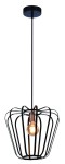 Nowoczesna lampa wisząca czarna z miedzianym 1xE27 40W JONAS