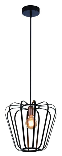 LAMPAMI- lampa druciana sufitowa, żyrandol czarny, lampa nad stół