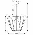 LAMPAMI- lampa druciana sufitowa szkic