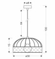 LAMPAMI - czarna lampa do salonu szkic