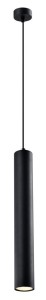 Pojedyncza lampa wisząca czarna tuba 40 cm 1xGU10 25W TUBO