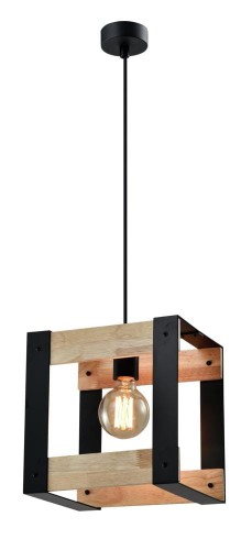 LAMPAMI - lampa wisząca do salonu, lampa wisząca loft, żyrandol loftowy, lampa drewno metal
