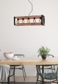 LAMPAMI - lampa wisząca do salonu, lampa wisząca loft, żyrandol loftowy, lampa drewno metal