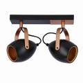 LAMPAMI - lampa sufitowa czarna, plafon podwójny, lampa do salonu, lampa do kuchni