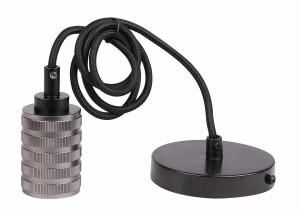 Zawiesie z oprawką czarny ZAWIESIE METALOWE RL-LPP060AX 1X60W E27