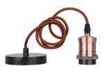 Zawiesie z oprawką czarny z patynowym ZAWIESIE METALOWE RL-LPP060BX 1X60W E27