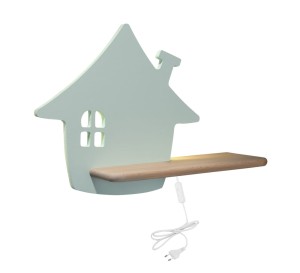 Lampa dziecięca kinkiet miętowy 4000K 4W LED HOUSE KIDS z przewodem