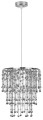 LAMPAMI - lampa sufitowa srebrna, lampa wisząca srebrna, srebrna lampa wisząca, żyrandol do salonu