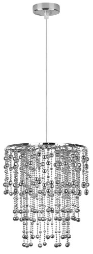 LAMPAMI - lampa sufitowa srebrna, lampa wisząca srebrna, srebrna lampa wisząca, żyrandol do salonu