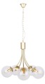 LAMPAMI - klosze białe kule, lampa sufitowa złota, lampa do salonu, lampy szklane kule nowoczesne