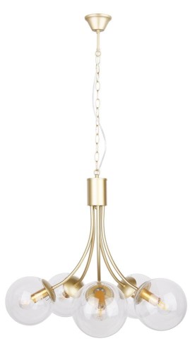 LAMPAMI - klosze białe kule, lampa sufitowa złota, lampa do salonu, lampy szklane kule nowoczesne
