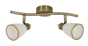 Lampa przysufitowa podwójna 2xG9 40W REGENT PATYNA (BŻ)