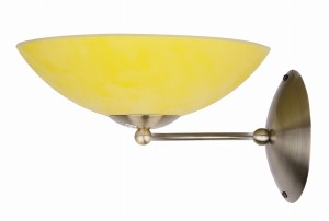 Żółty kinkiet 1xE27 60W LIDO PATYNA