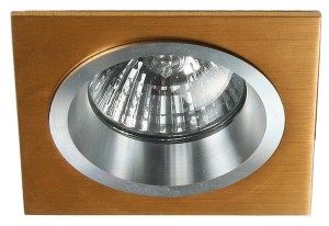 Oprawa stropowa kwadratowa SA-03 SNG/AL MR16 złoto aluminium 