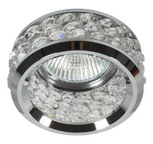 Oprawa sufitowa dekoracyjna z kryształami transparentna SK-80 CH/TR 1xMR16 50W CHROM 