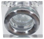 Oprawa sufitowa dekoracyjna kwadratowa transparentna SK-82 CH/TR 1xMR16 50W CHROM
