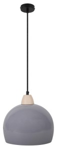 Szara lampa nad stół wisząca 1xE27 60W  MONROE 