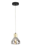 Czarna lampa wisząca 120 cm klosz dymiony 1xE14 40W GREGORY 