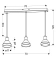 LAMPAMI - lampa wisząca nad stół szkic