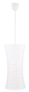 Lampa wisząca biała klosz papierowy 1xE27 TAI