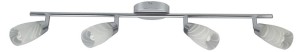Srebrna lampa sufitowa listwa 4xG9 40W LAUFER CHROM